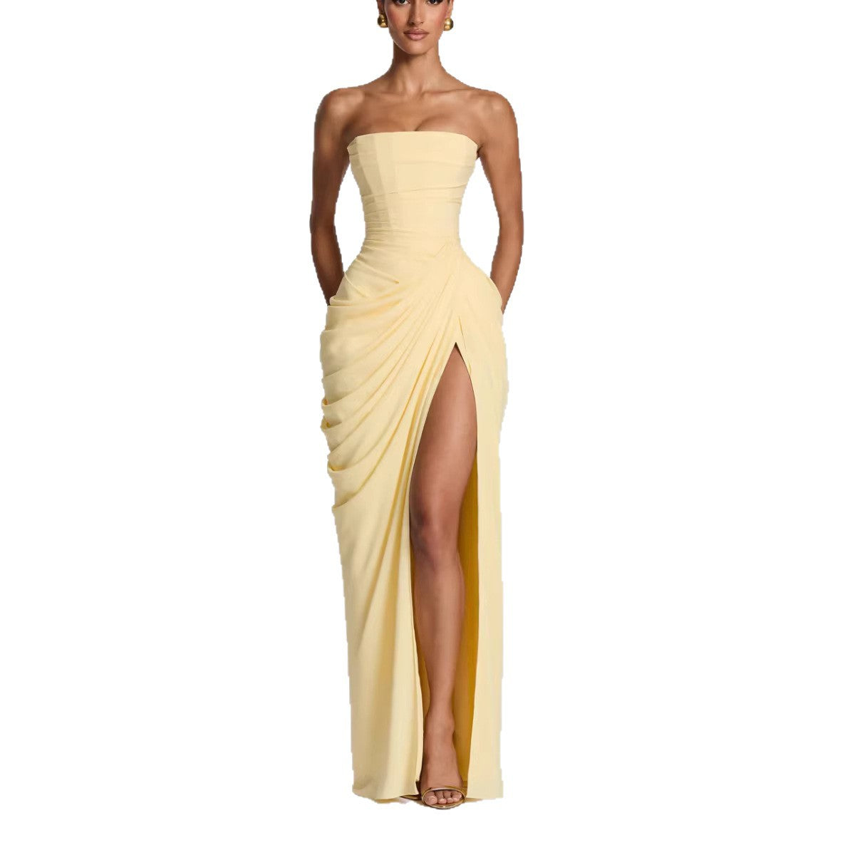 Vestido de Noche con Cinturón
