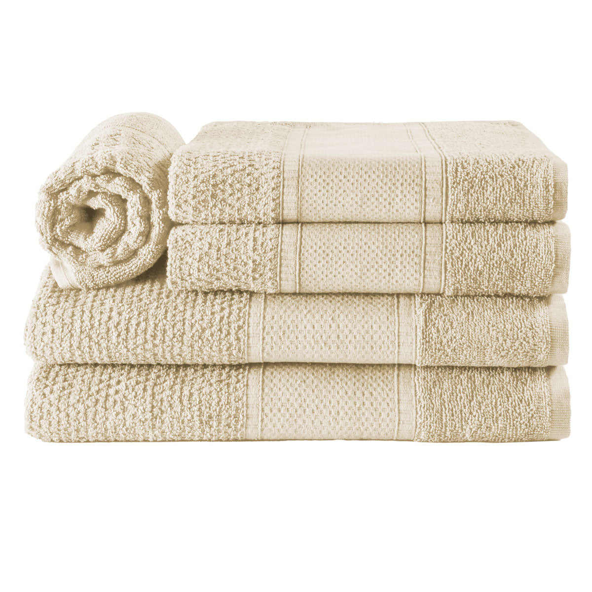 5-Piece Cotton Towel Set Noblesse – Bath, Hand & Bath Mat Soft Absorbent Premium Design