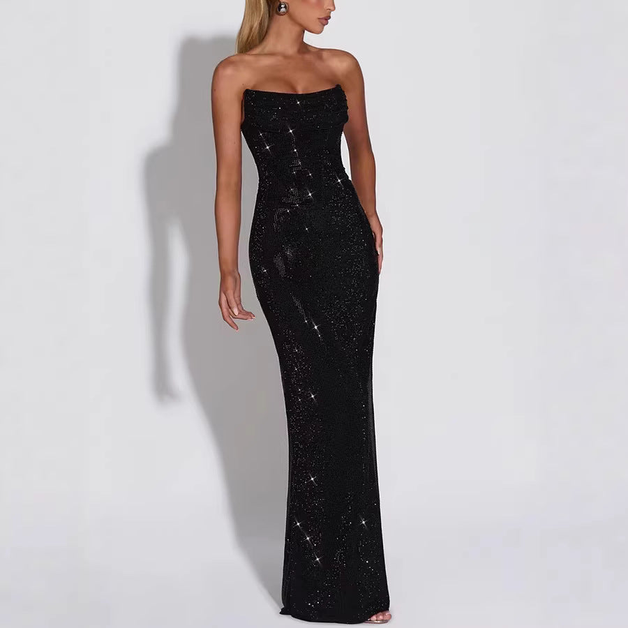 Vestido de Noche sin Mangas con Lentejuelas