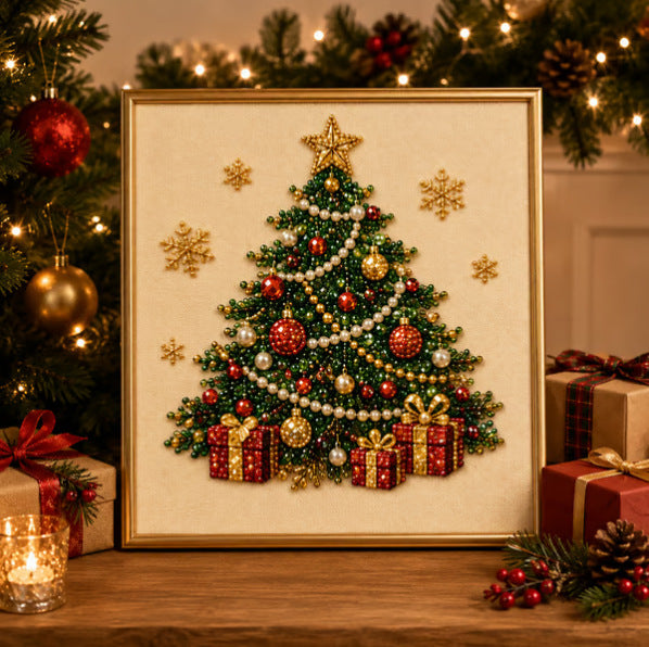 Kit de Pintura Navideña con Perlas y Diamantes