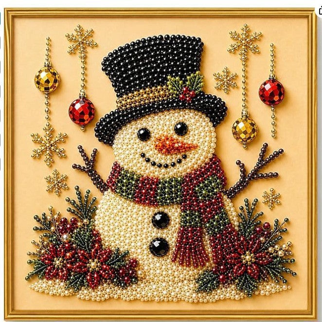 Kit de Pintura Navideña con Perlas y Diamantes