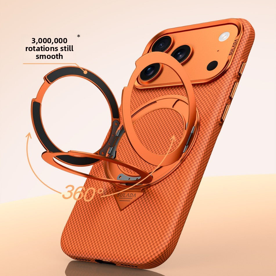 Funda Magnética Tejida para Celular con Soporte Giratorio