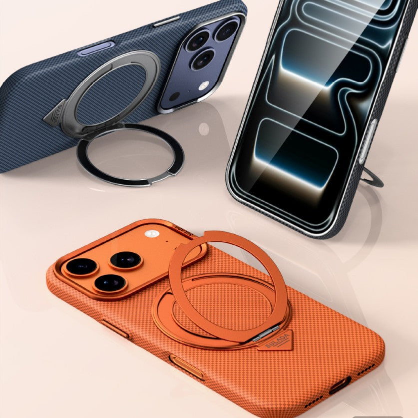 Funda Magnética Tejida para Celular con Soporte Giratorio