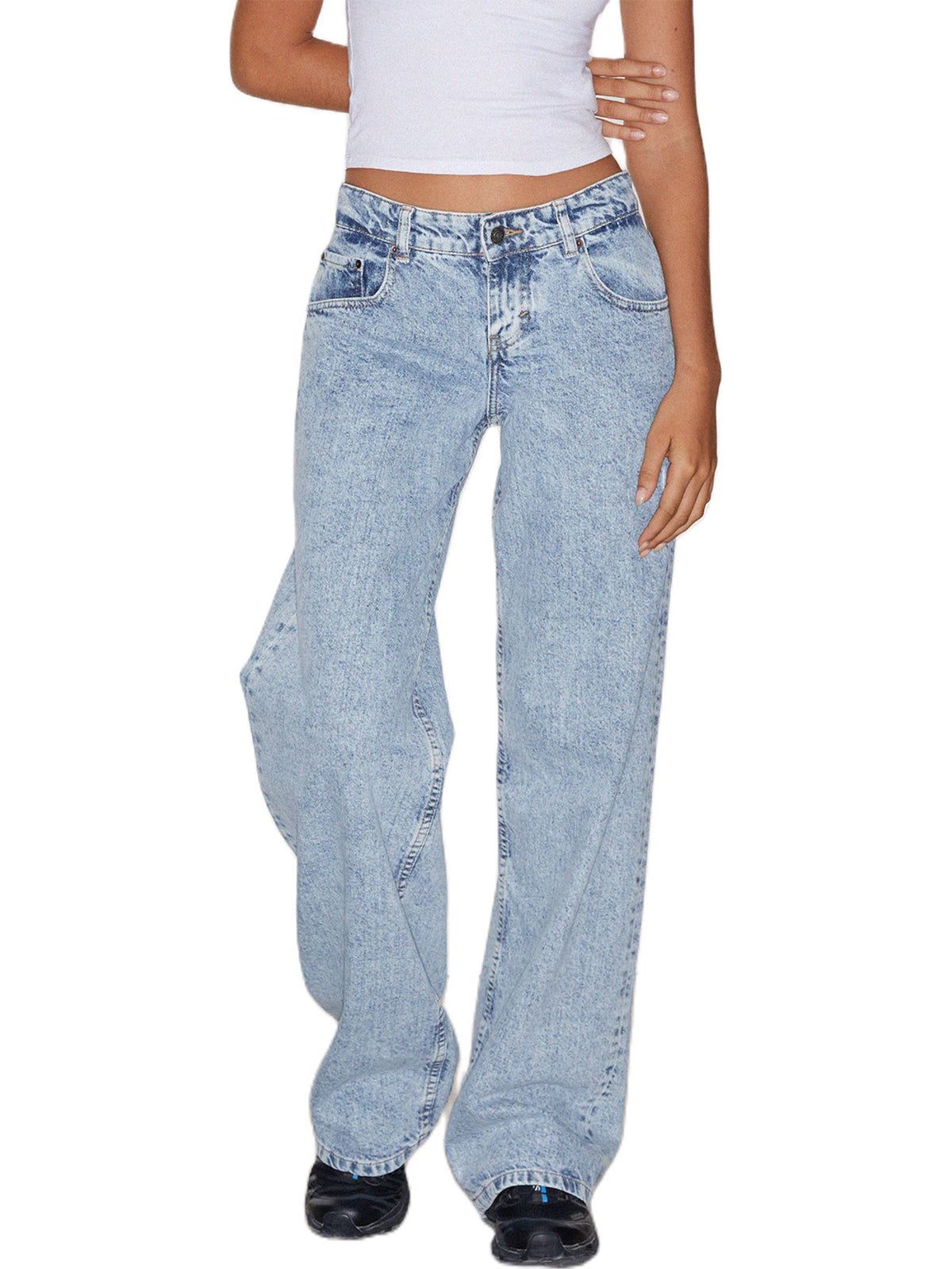 Women's High Waist Straight Leg Jeans