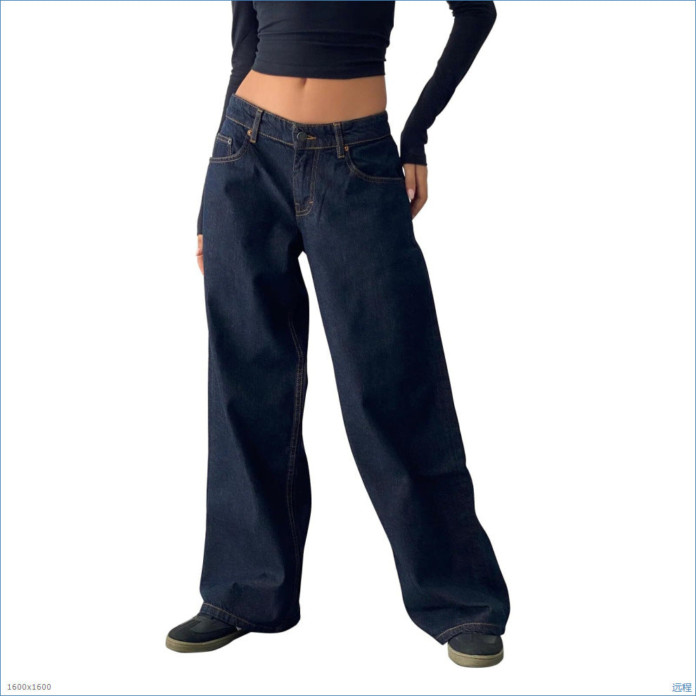 Women's High Waist Straight Leg Jeans