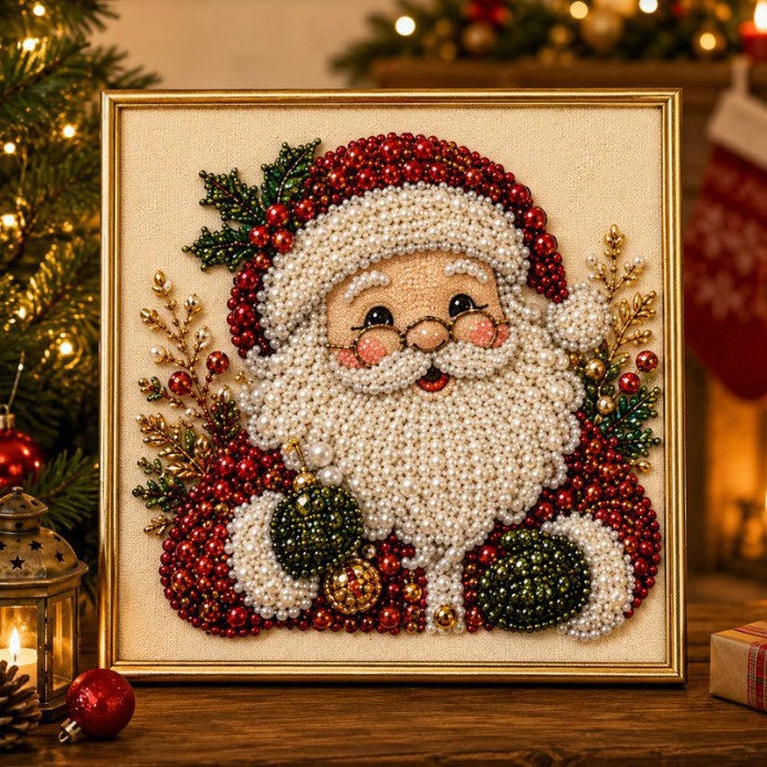 Kit de Pintura Navideña con Perlas y Diamantes