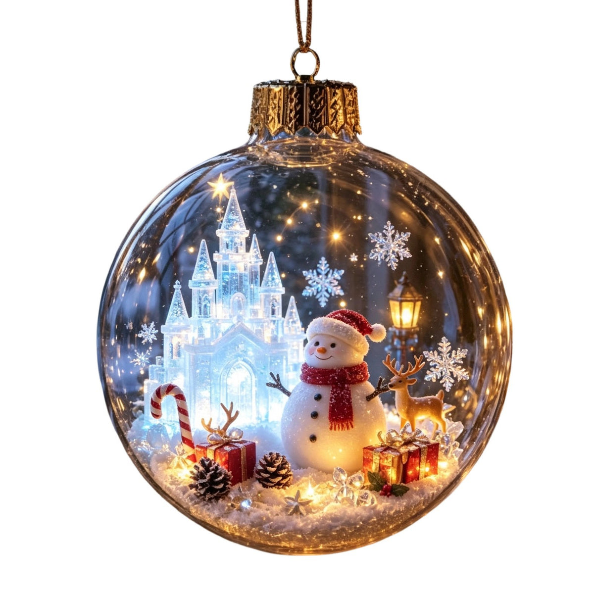 Adorno Navideño de Muñeco de Nieve Personalizado