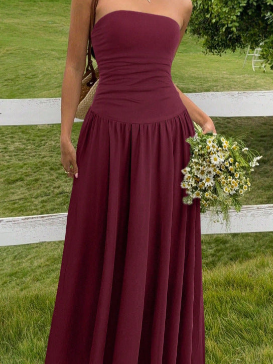 Vestido Ajustado sin Mangas Fruncido