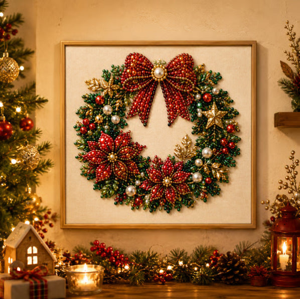 Kit de Pintura Navideña con Perlas y Diamantes