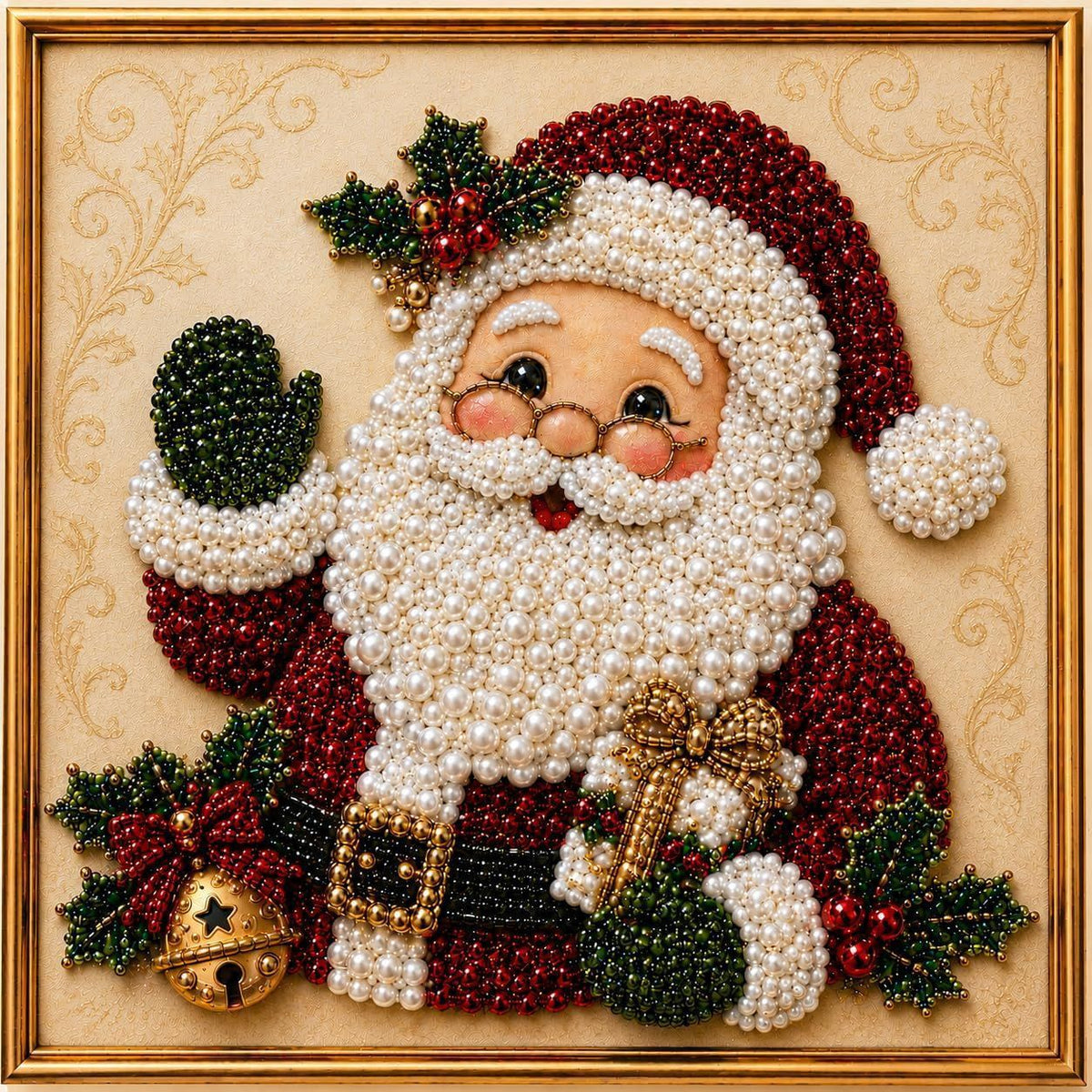 Kit de Pintura Navideña con Perlas y Diamantes