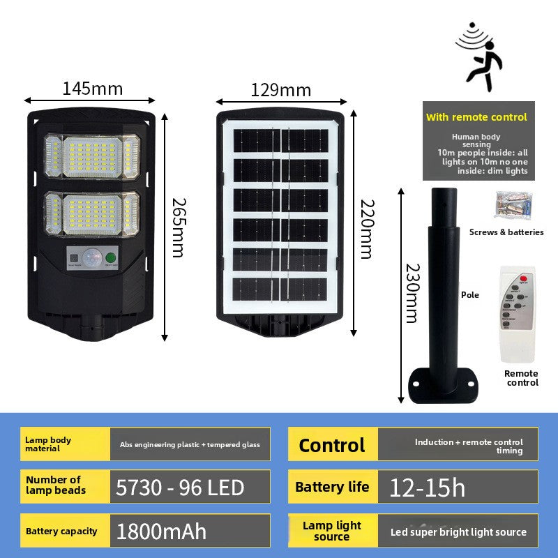 Solar Motion Sensor Wall Light with Remote