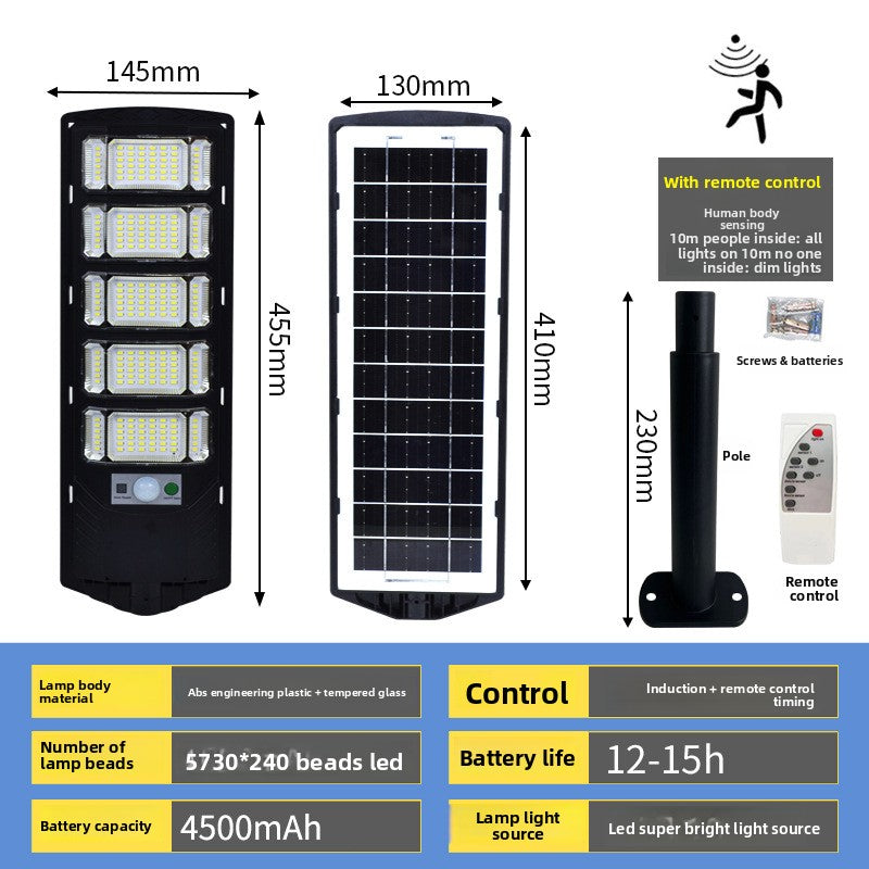Lámpara Solar de Pared con Sensor y Control Remoto